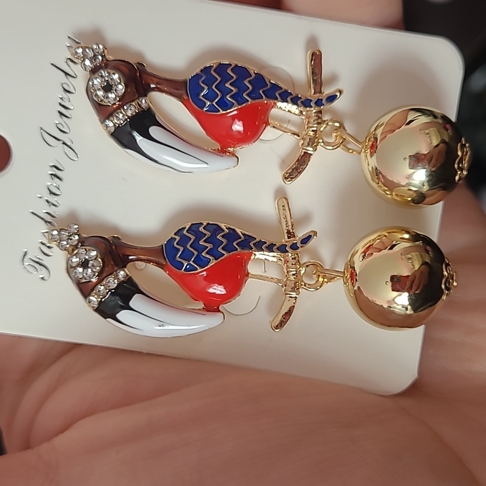 Red Birds Summer Earrings